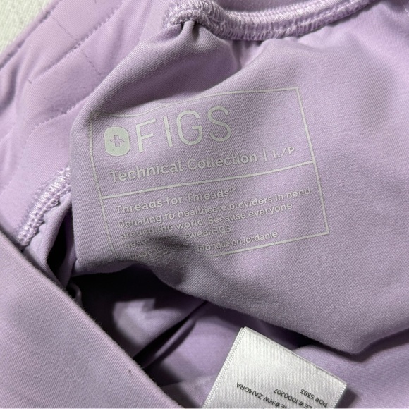 FIGS HW Zamora Jogger Scrub Pants Women's Large Petite Light Purple‎ - Picture 7 of 10